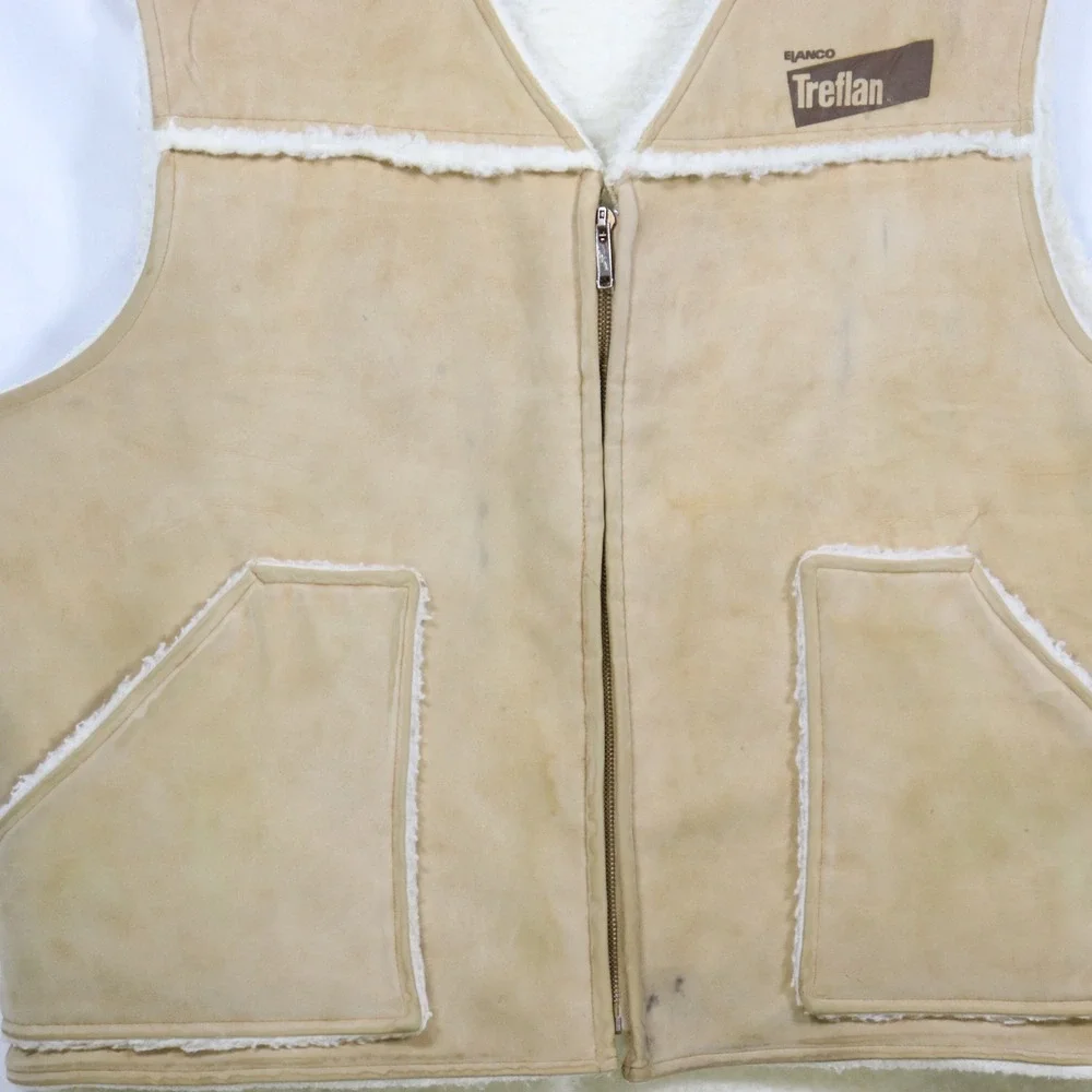 Swingster Sherpa Lined Vest XL Tan Mens Workwear Gorpcore
